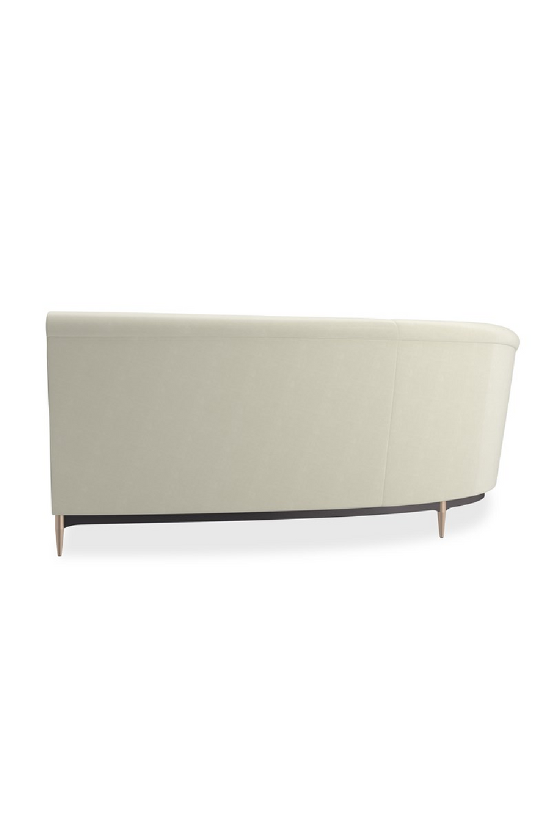 Canape d’Angle en Velours Blanc | Caracole Three's Company | OROA.fr
