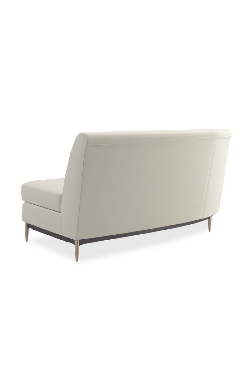 Canape d’Angle en Velours Blanc | Caracole Three's Company | OROA.fr