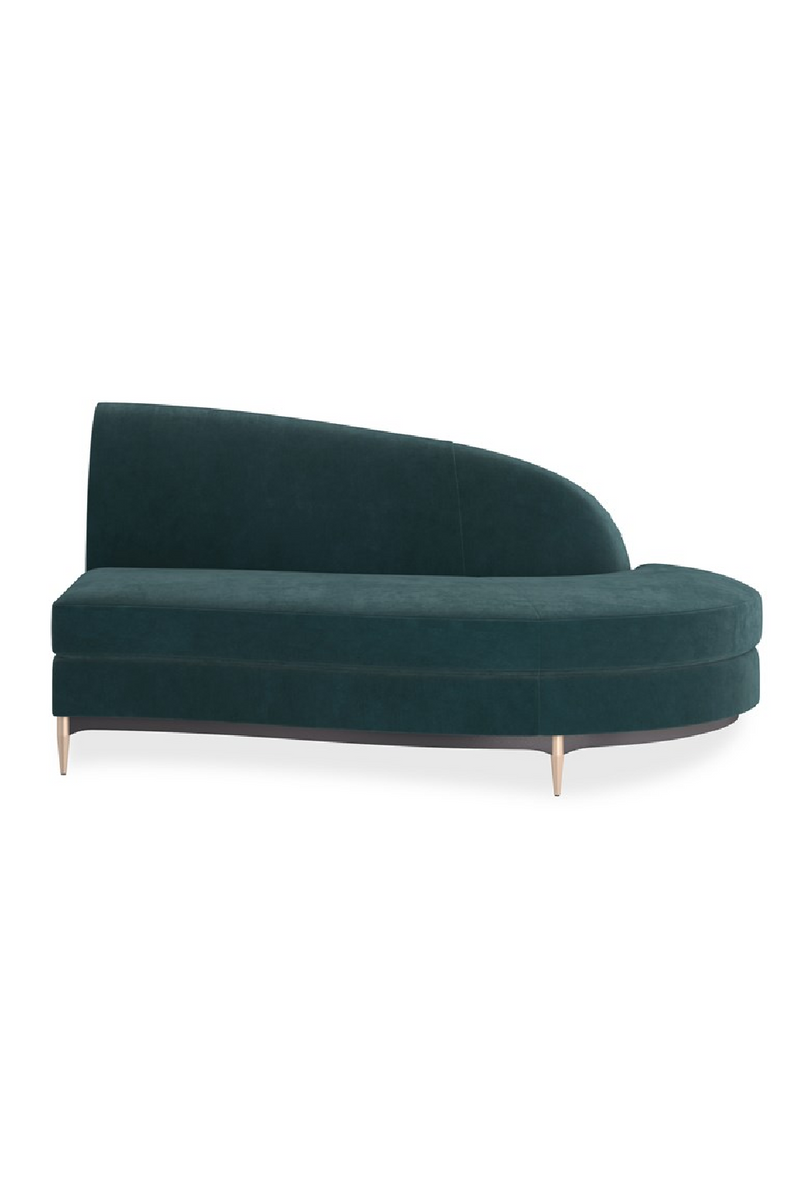 Canape d’Angle en Velours Vert | Caracole Three's Company | OROA.fr