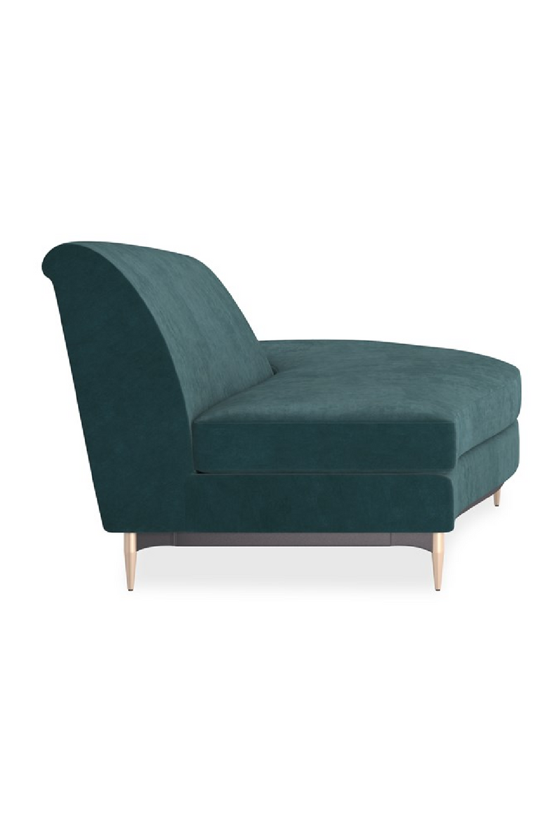 Canape d’Angle en Velours Vert | Caracole Three's Company | OROA.fr