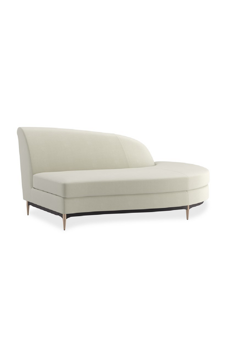 Canape d’Angle en Velours Blanc | Caracole Three's Company | OROA.fr