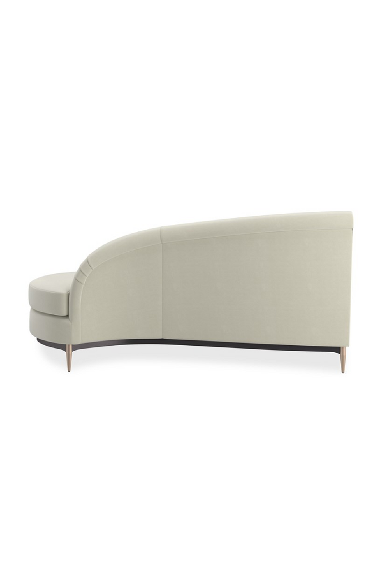 Canape d’Angle en Velours Blanc | Caracole Three's Company | OROA.fr