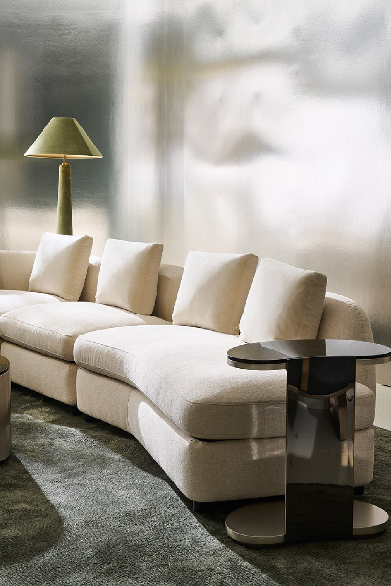 Fauteuil d’Angle en Lin Ivoire | Caracole Lumi | OROA.fr