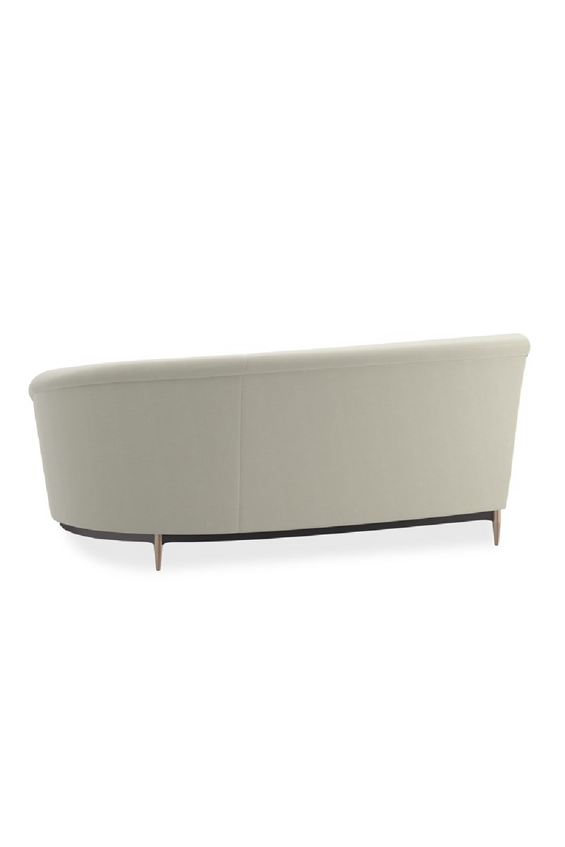 Canape d’Angle en Velours Blanc | Caracole Three's Company | OROA.fr