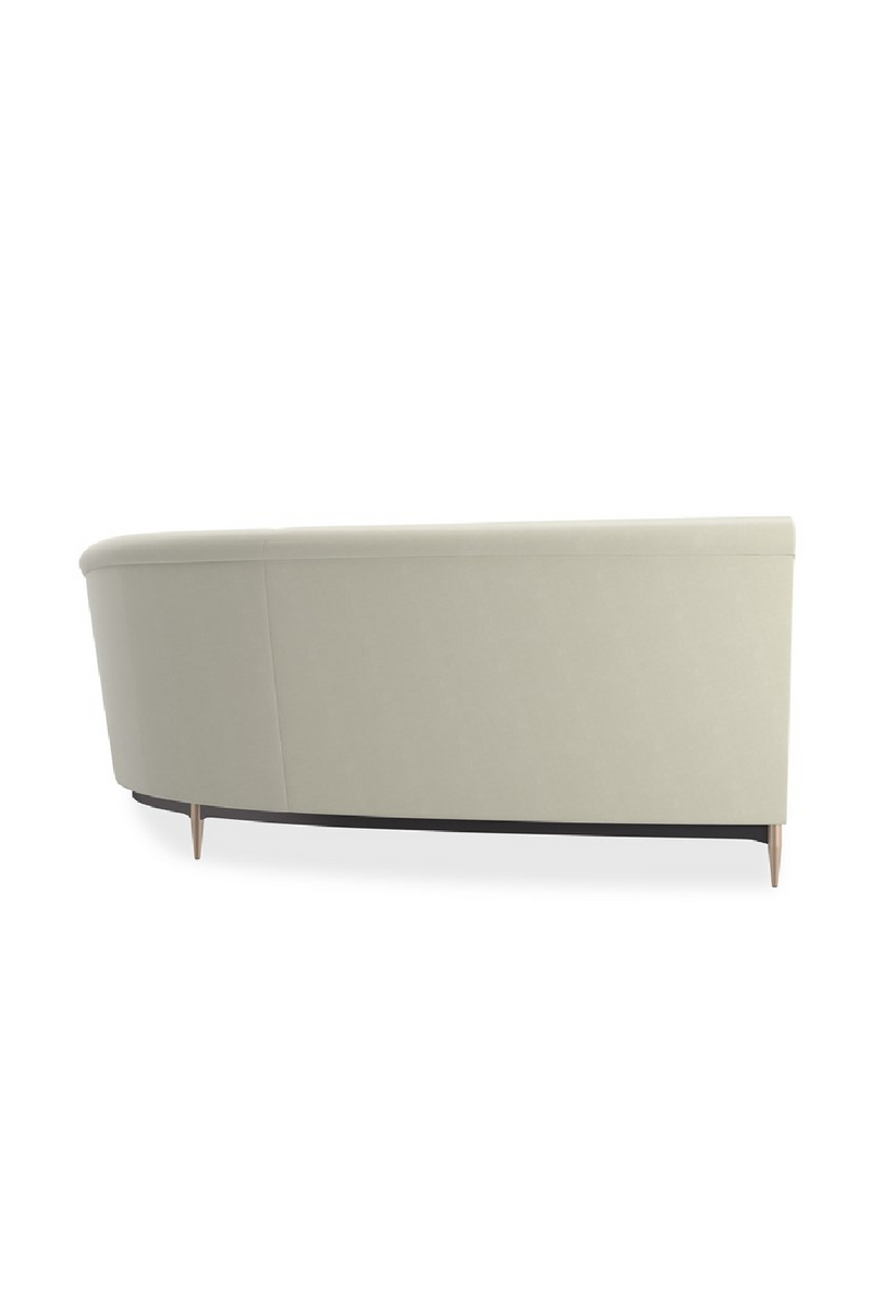 Canape d’Angle en Velours Blanc | Caracole Three's Company | OROA.fr