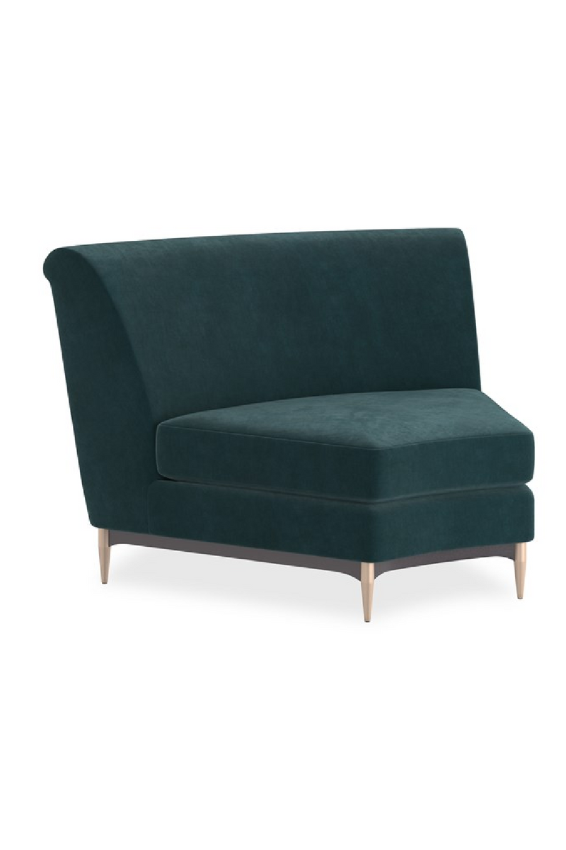 Canape d’Angle en Velours Vert | Caracole Three's Company | OROA.fr