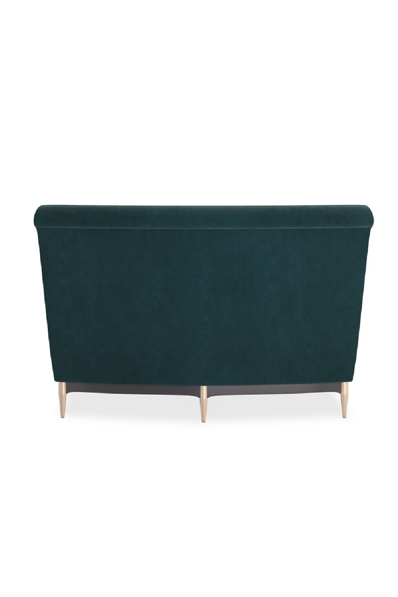 Canape d’Angle en Velours Vert | Caracole Three's Company | OROA.fr