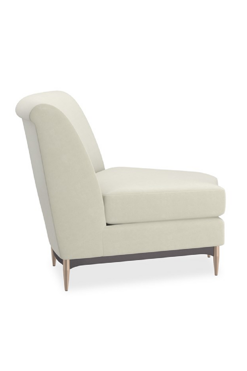 Canape d’Angle en Velours Blanc | Caracole Three's Company | OROA.fr