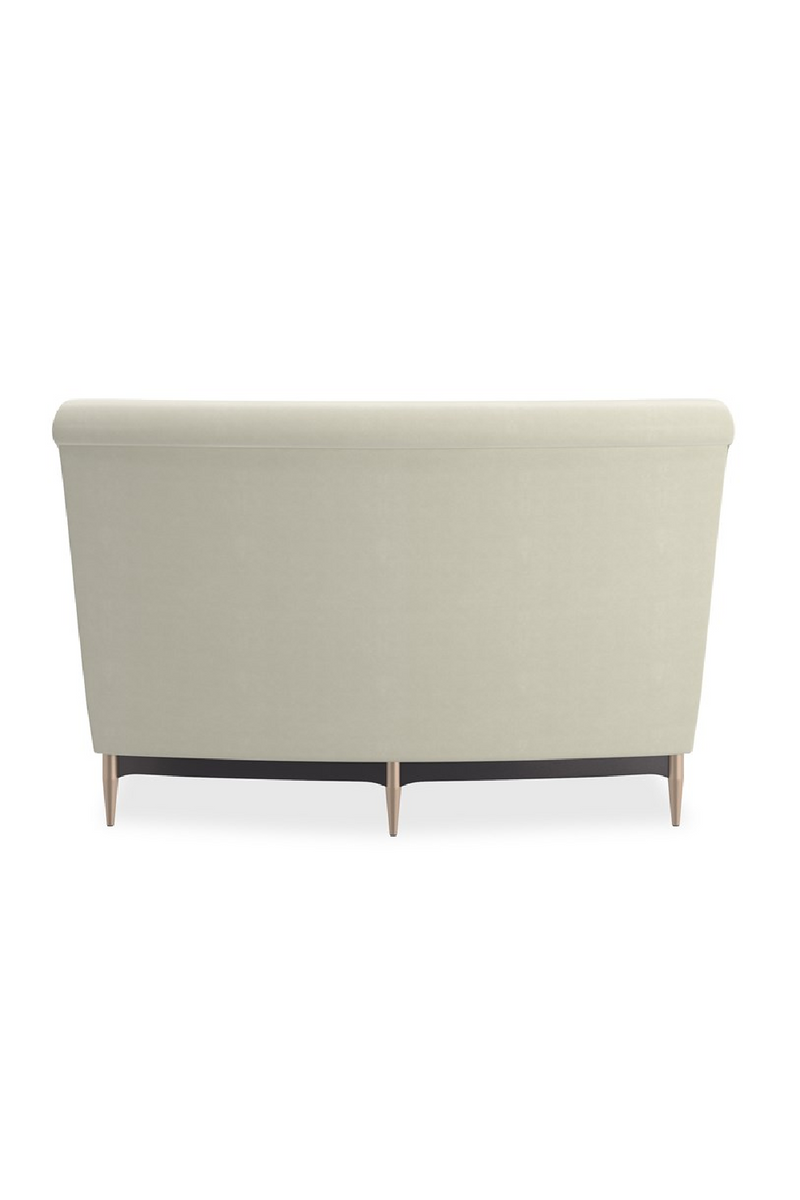 Canape d’Angle en Velours Blanc | Caracole Three's Company | OROA.fr