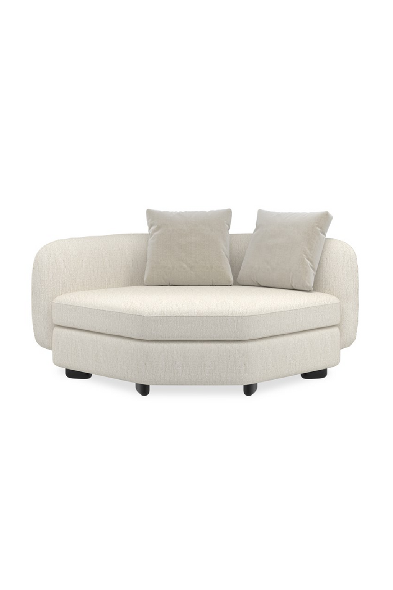 Fauteuil d’Angle en Lin Ivoire | Caracole Lumi | OROA.fr