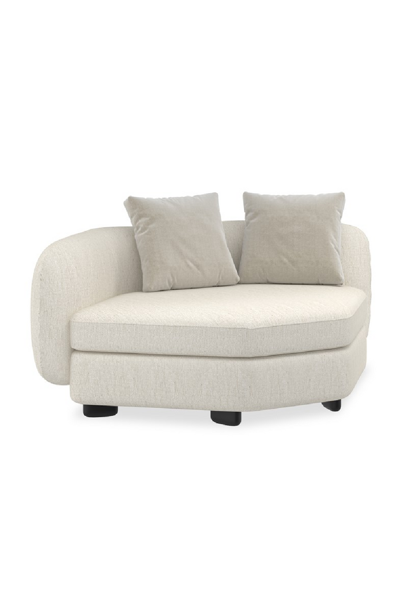 Fauteuil d’Angle en Lin Ivoire | Caracole Lumi | OROA.fr