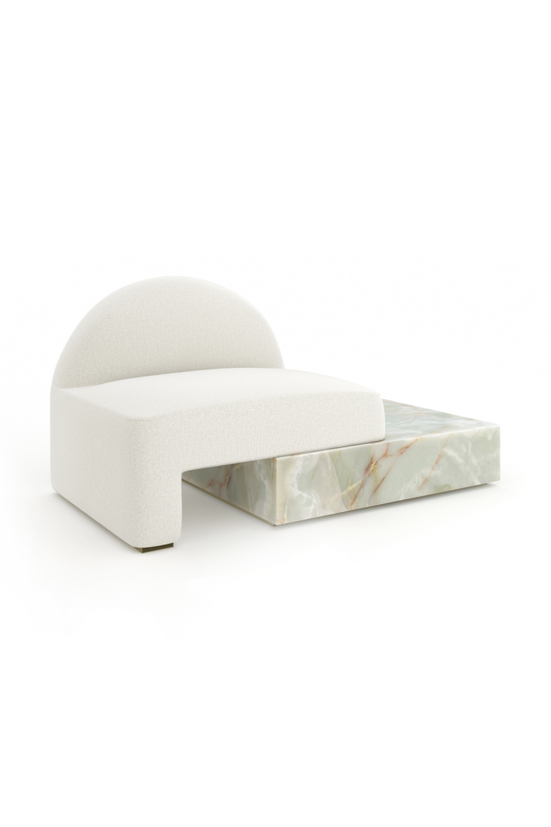Fauteuil à Base en Onyx Vert | Caracole Monaco | OROA.fr