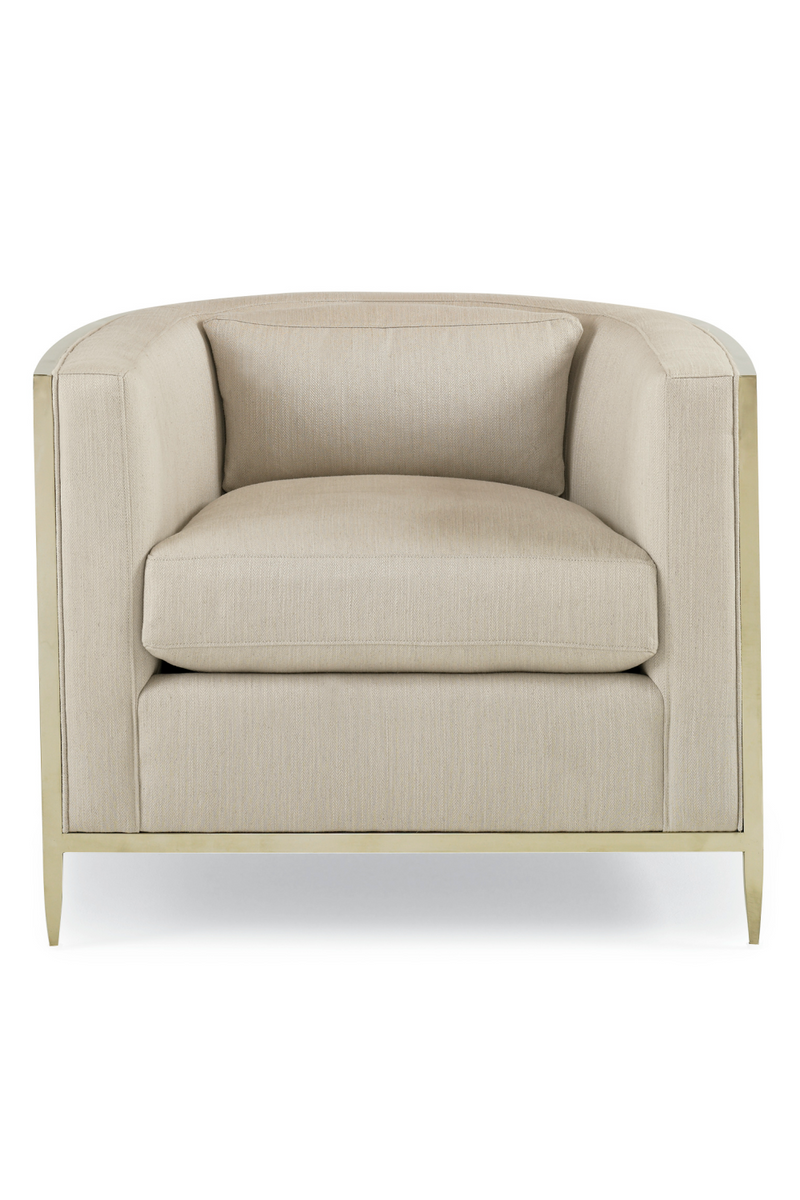 Fauteuil d’Appoint en Lin Blanc Cassé | Caracole Ice Breaker | OROA.fr