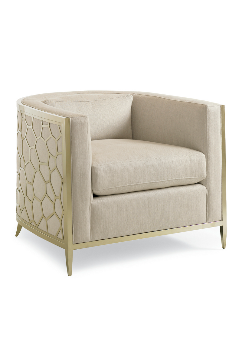 Fauteuil d’Appoint en Lin Blanc Cassé | Caracole Ice Breaker | OROA.fr