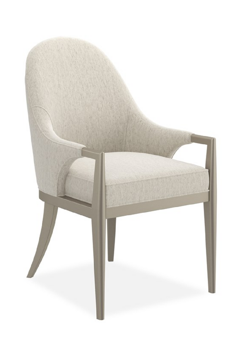 Fauteuil de salle à manger blanc à dossier cintré | Caracole Natural Choice | OROA.fr