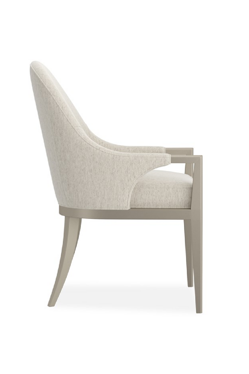 Fauteuil de salle à manger blanc à dossier cintré | Caracole Natural Choice | OROA.fr