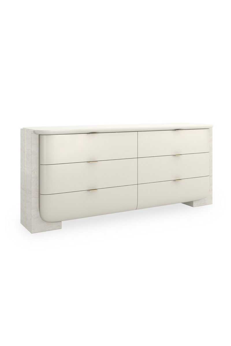 Commode blanche à 6 tiroirs | Caracole Overlap | OROA.fr