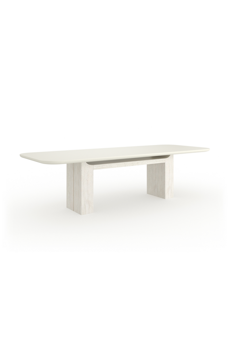 Lit king-size 2 panneaux en velours ivoire | Caracole Overlap | OROA.fr