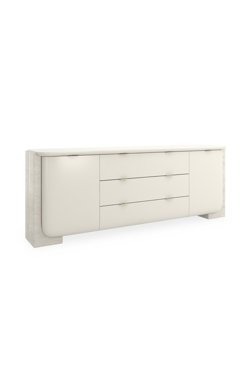 Panneaux latéraux en travertin pour buffet | Caracole Overlap | OROA.fr