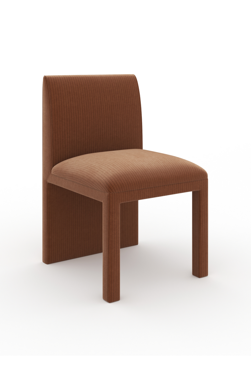 Chaise de salle à manger en velours côtelé | Caracole Pinstripe | OROA.fr