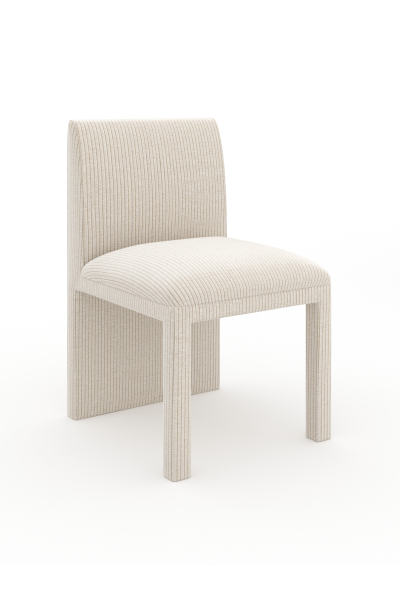 Chaise de salle à manger en velours côtelé | Caracole Pinstripe | OROA.fr