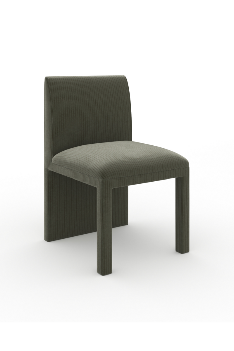 Chaise de salle à manger en velours côtelé | Caracole Pinstripe | OROA.fr