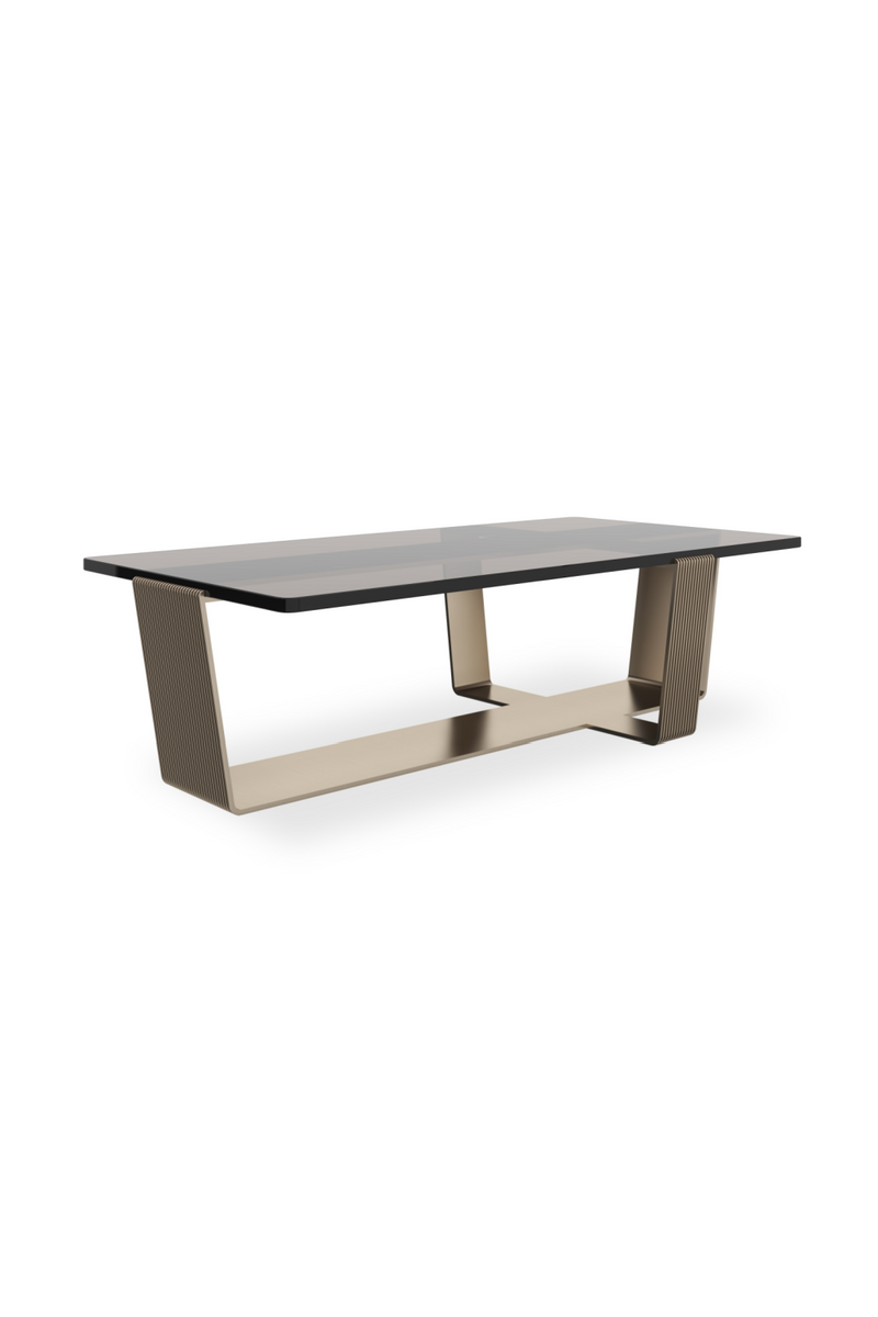 Table basse en verre bronze fumé | Caracole Counter Balance | OROA.fr