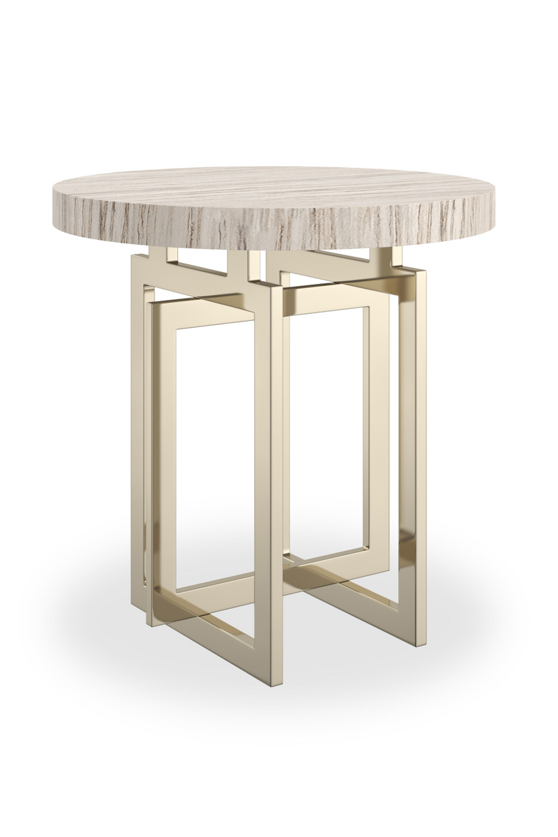 Table d’appoint ronde en grès | Caracole Wish You Were Here | OROA.fr