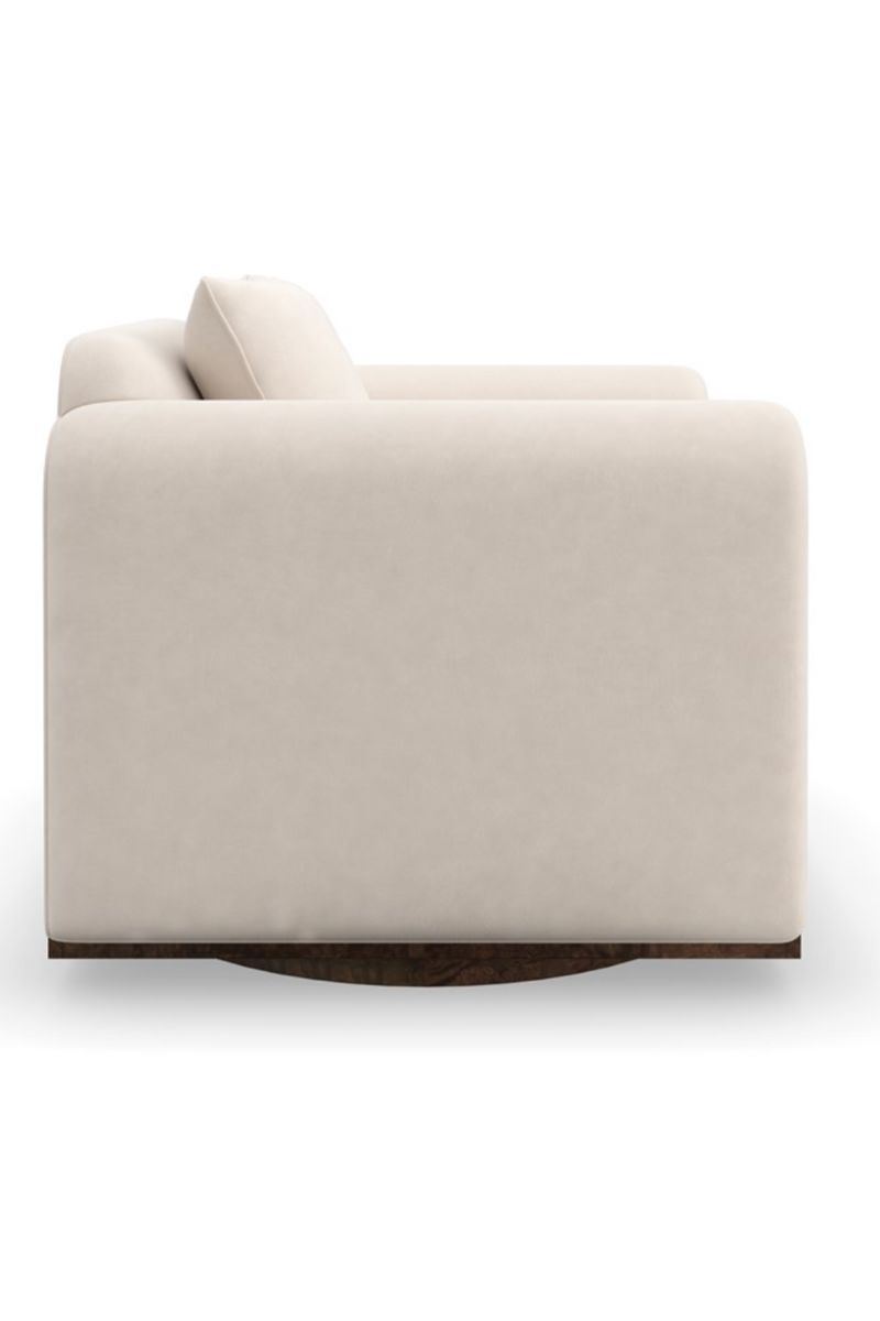 Armchair in ivory fabric | Caracole Remix