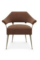 Fauteuil d'accent en tissu rouille | Caracole Louisette | Meubleluxe.fr