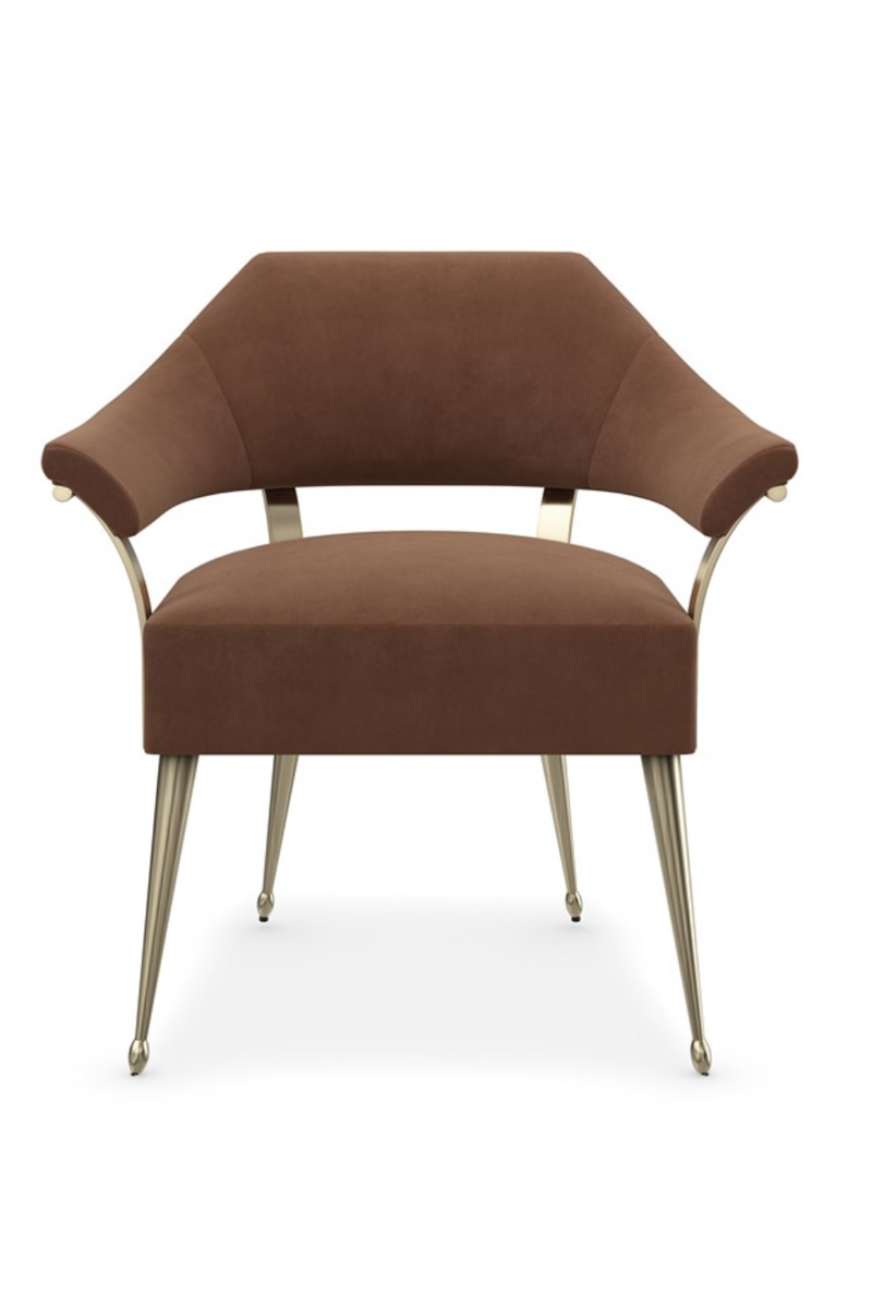 Fauteuil d'accent en tissu rouille | Caracole Louisette