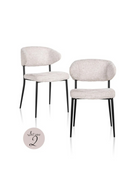 Chaise de salle à manger en tissu (lot de 2) | Richmond Bea