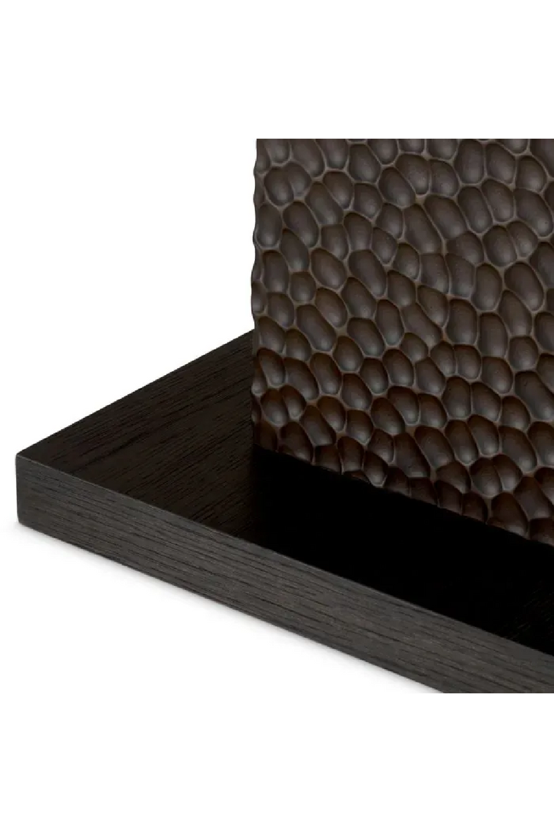 Table d’Appoint Martelée en Chêne Ébène | Eichholtz Bravon | OROA.fr