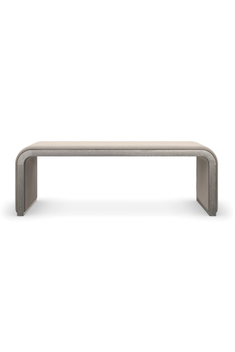 Banc en velours taupe I Caracole Traverse