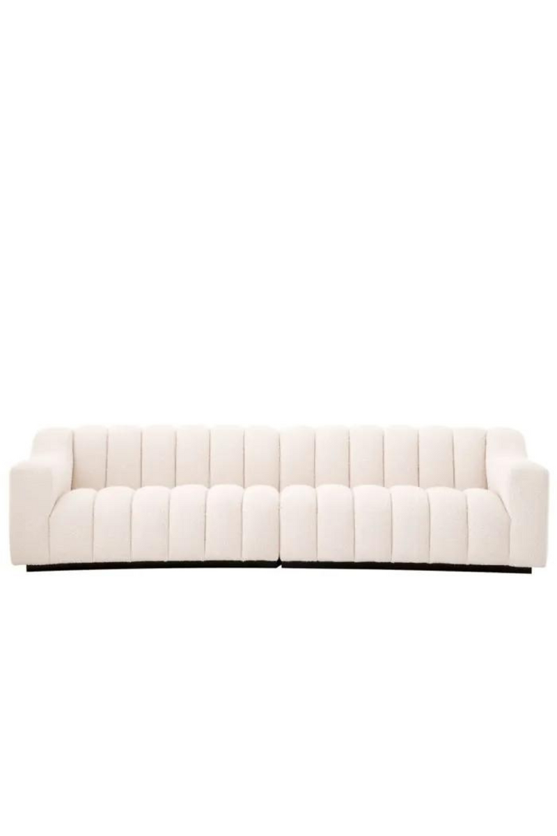 Cream Bouclé 6 Seater Sofa | Eichholtz Kelly L