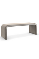Banc en velours taupe I Caracole Traverse | Meubleluxe.fr