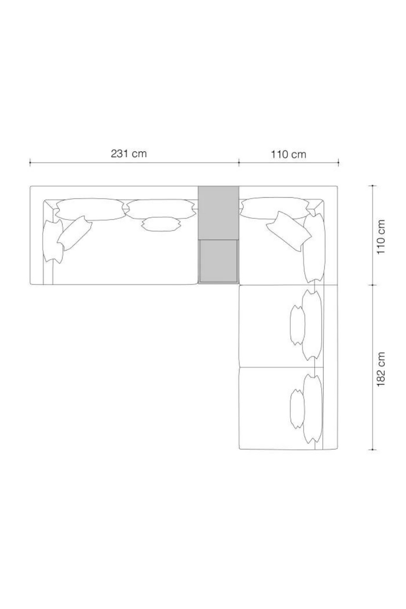 Canapé d'angle modulable en tissu sable | Eichholtz Endless