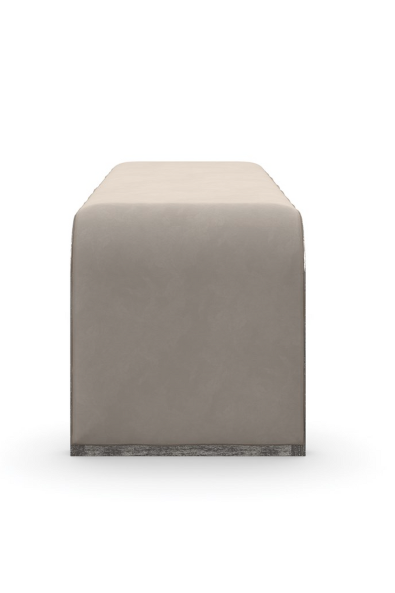 Banc en velours taupe I Caracole Traverse