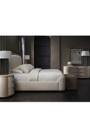 Banc en velours taupe I Caracole Traverse | Meubleluxe.fr