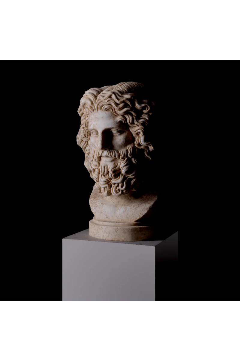Statue En Marbre D'un Dieu Grec | Met x Eichholtz Zeus | OROA.fr