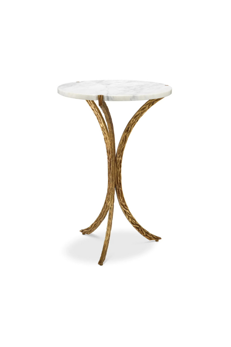 Table ronde en marbre et laiton  | Eichholtz Emmeline