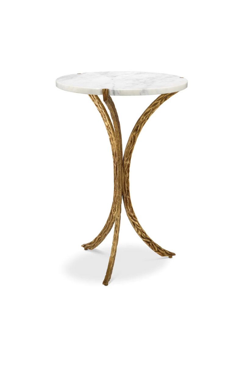 Table ronde en marbre et laiton  | Eichholtz Emmeline
