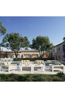 Canape d'exterieur a rayures beige | Eichholtz Cap-Antibes | OROA.fr