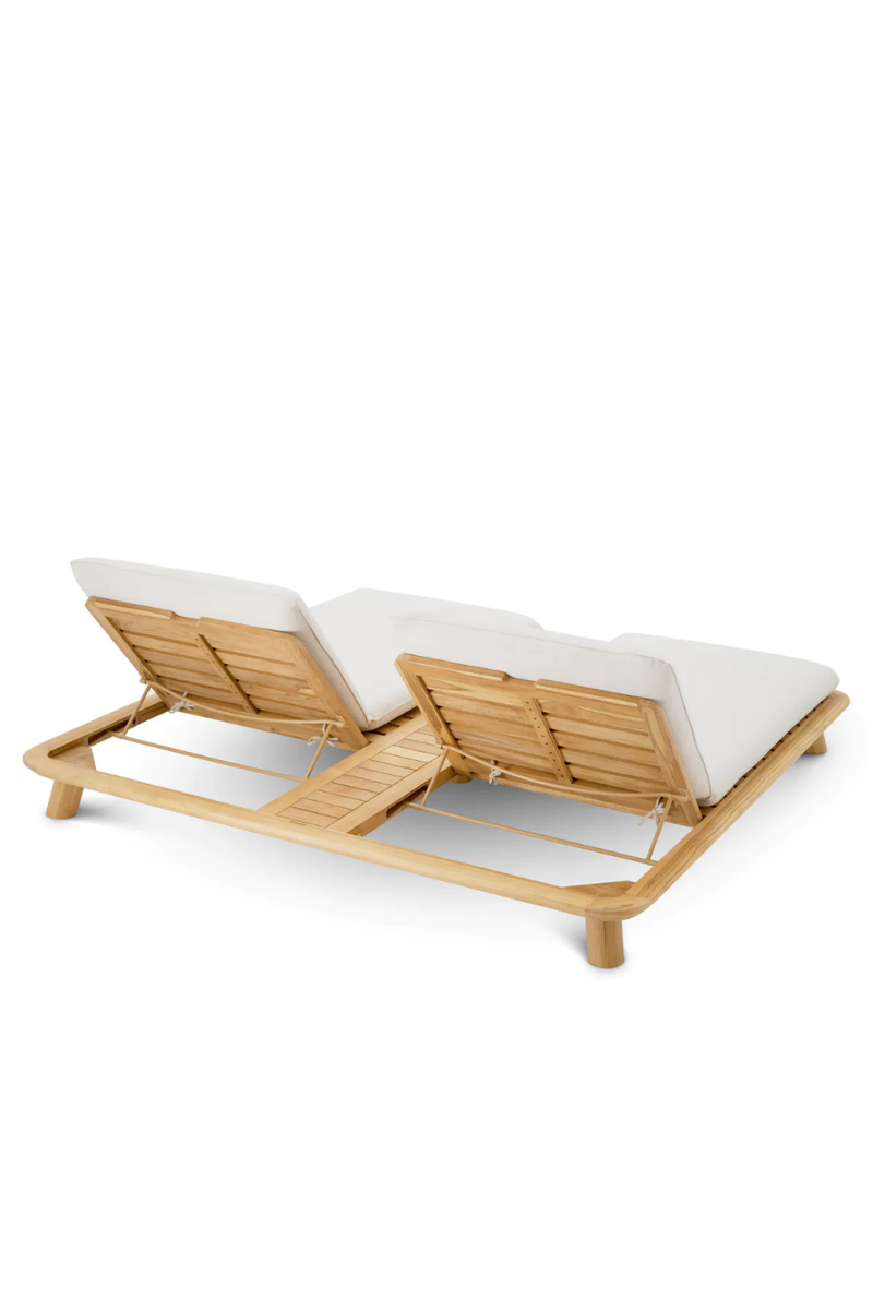 Chaise longue double d'extérieur en teck | Eichholtz Weston