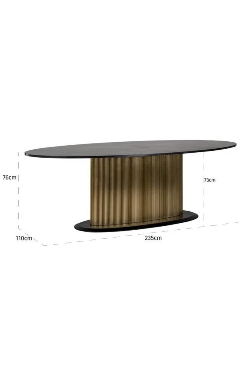 Table de salle à manger ovale en chêne 235 cm | Richmond Ironville