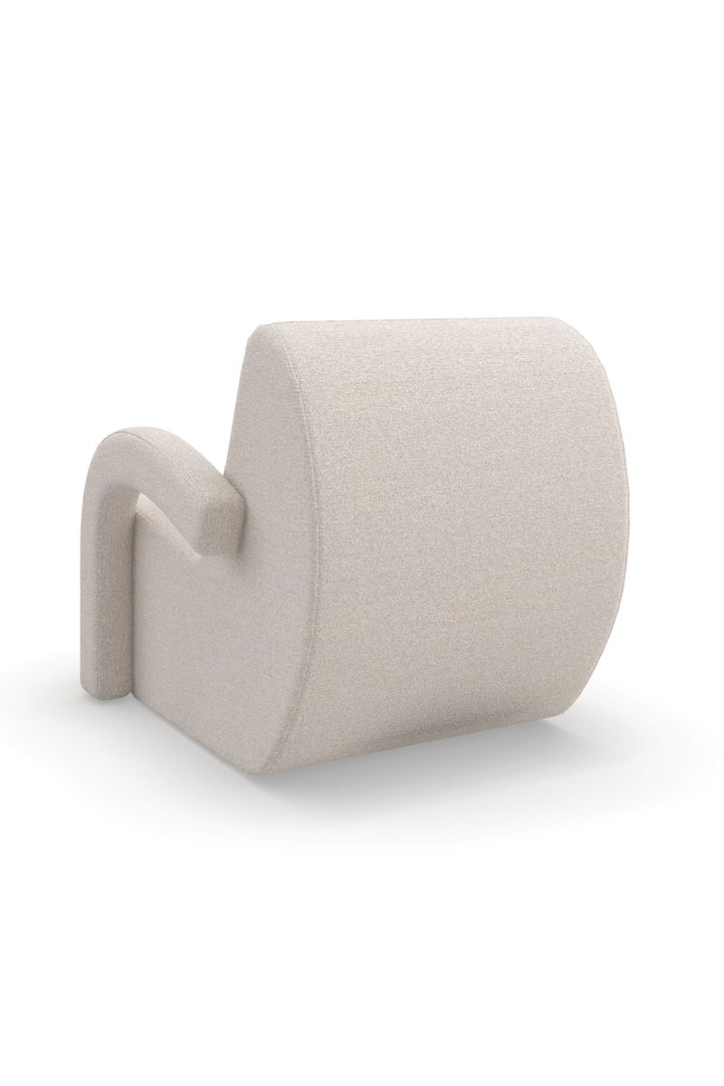 Fauteuil d’appoint en bouclé blanc | Caracole Leo | Oroa.fr