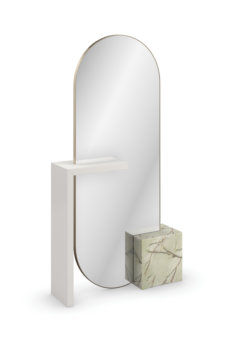 Miroir Sur Pied Métallisé Bronze | Caracole Monaco | OROA.fr