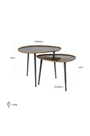 Table d'appoint gigogne en métal doré (lot de 2) | Richmond Louve | Meubleluxe.fr