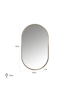 Miroir oval doré | Richmond Skylar | Meubleluxe.fr
