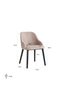 Chaise de salle à manger en chenille noir | Richmond Twiggy